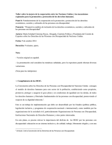 1 Taller sobre la mejora de la cooperación entre las Naciones