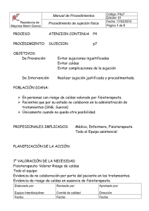 Manual de Procedimientos Procedimiento de sujeción física PROCESO: