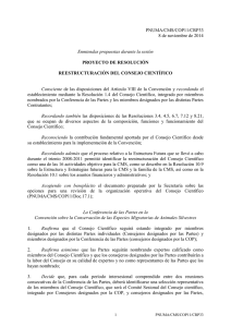 PNUMA/CMS/COP11/CRP33 8 de noviembre de 2014 Enmiendas
