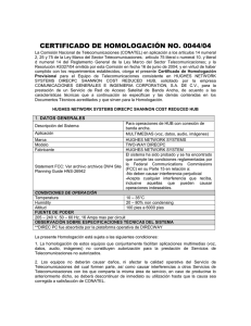 CERTIFICADO DE HOMOLOGACIÓN NO. 0044/04