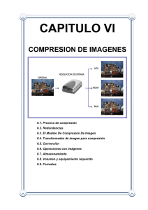 CAPITULO VI COMPRESION DE IMAGENES