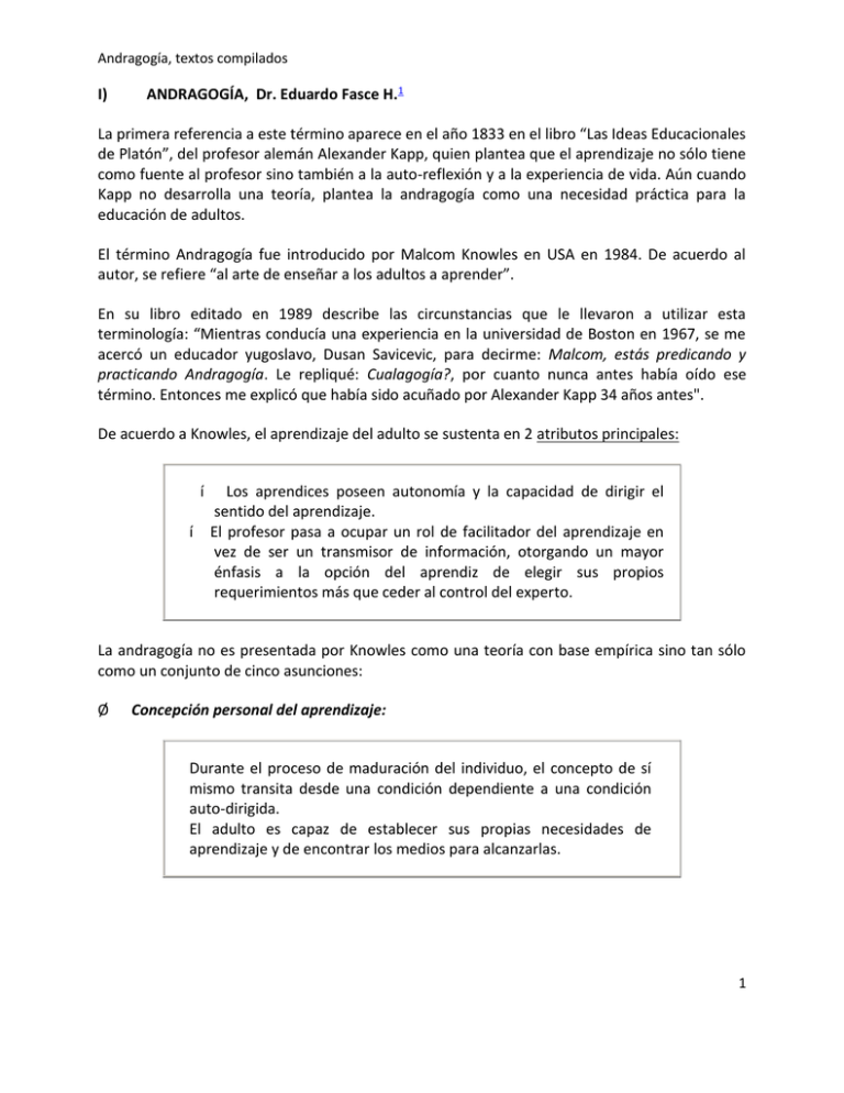 andragogia fasce y olivos