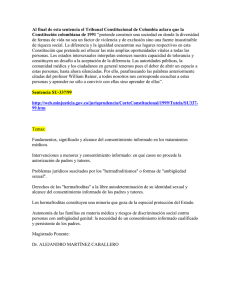 Al final de esta sentencia el Tribunal Constitucional de Colombia... Constitución colombiana de 1991