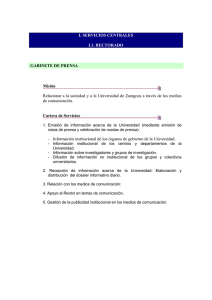I.1. Rectorado (Gabinete de Prensa, Sección de asuntos