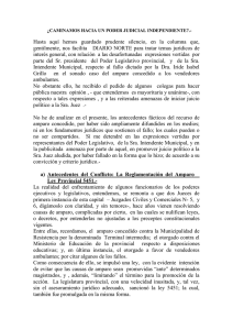 ¿caminamos hacia un poder judicial independiente?