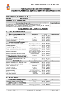 requisitos de la instalación - Real Federación Española de Voleibol
