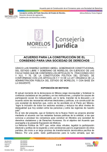 ACUERDO PARA LA CONSTRUCCIÓN DE EL CONSENSO PARA