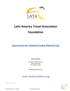 Latin America Travel Association Foundation SOLICITUD DE