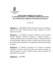 Dr. Noel Eugenio BREARD Senador Provincial Corrientes EXPTE