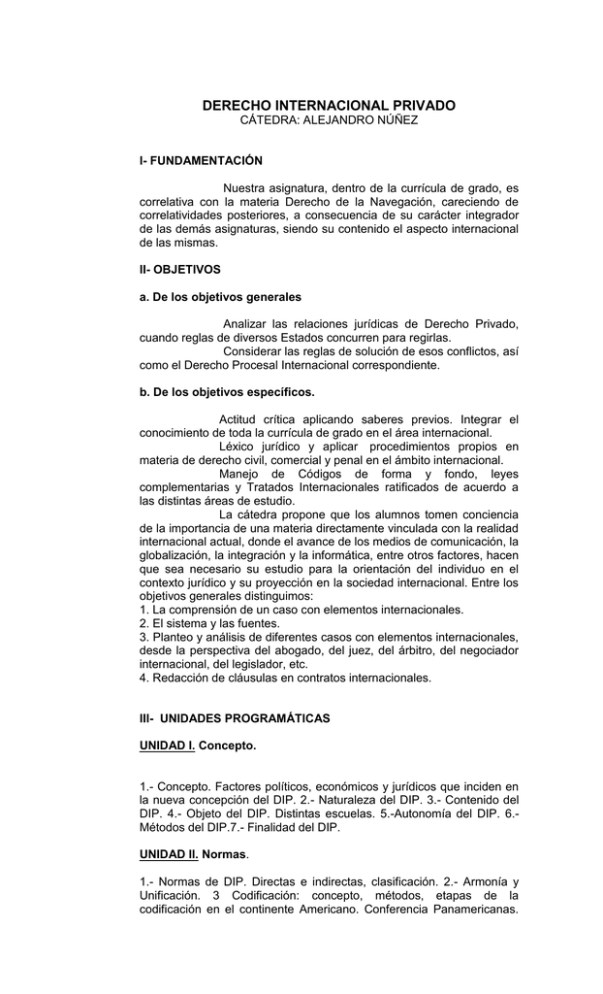 DERECHO INTERNACIONAL PRIVADO