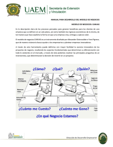 MANUAL PARA DESARROLLO DEL MODELO DE NEGOCIOS