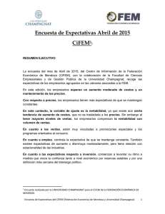 Encuesta de expectativas CIFEM abril 2015