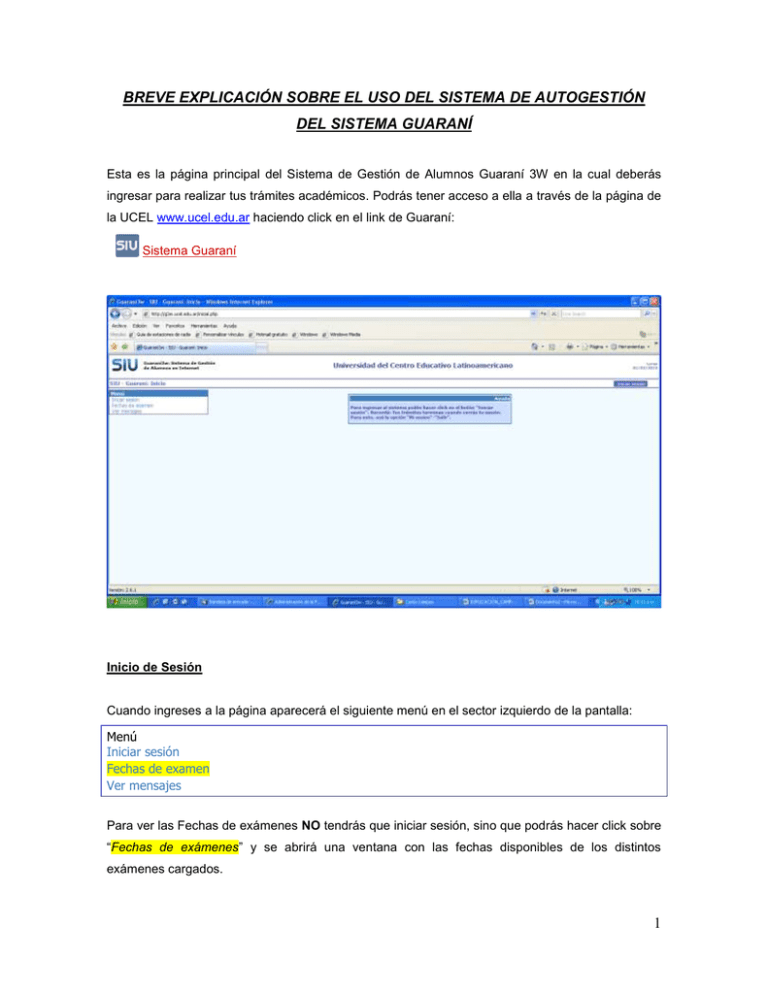 Breve Explicaci n Sobre El Uso Del Sistema De Autogesti n