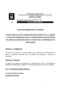 EDITOR NO LINEAL - Intendencia Municipal de Montevideo