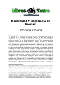 Fontana, Benedetto - Modernidad Y Hegemonia En