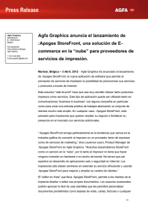Agfa Graphics anuncia el lanzamiento de :Apogee StoreFront, una
