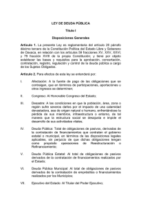 LEY DE DEUDA PUBLICA - Transparencia Presupuestaria