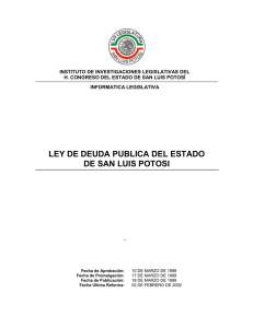 Ley de Deuda Pública del Estado de San Luis Potosí