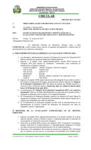 SDETIR- OFI-Nº 001/2008 - Dirección Distrital de Educación Tiraque