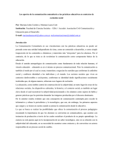 Los aportes de la comunicación comunitaria a las prácticas