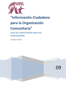 “Información Ciudadana para la Organización Comunitaria”