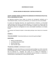 UNIVERSIDAD DE CALDAS  OFICINA ASESORA DE INNOVACION Y GESTION DE PROYECTOS