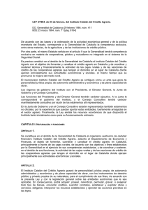 LEY 4/1984, de 24 de febrero, del Instituto Catalán del Crédito Agrario