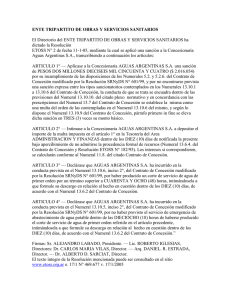 N° 2/05 - ETTOS: multa a Aguas Argentinas
