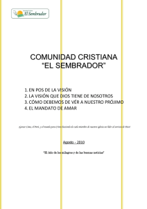 1. en pos de la visión - Comunidad Cristiana el Sembrador