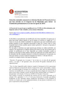 1) Proyecto de Ley por la que se modifican la Ley 37/1992, de 28 de