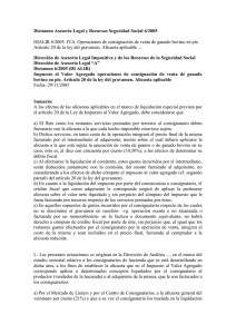 Dictamen Asesoria Legal y Recursos Seguridad Social 6/2005