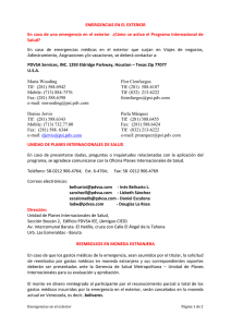 EMERGENCIAS EN EL EXTERIOR -Version 25-12-2014