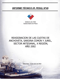 REASIGNACION DE LAS CUOTAS DE ANCHOVETA, SARDINA COMÚN Y JUREL, AÑO 2002