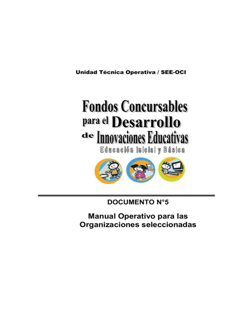 Manual Operativo Para Instituciones Seleccionadas