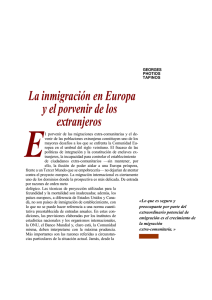 La inmigración en Europa y el porvenir de las poblaciones extranjeras