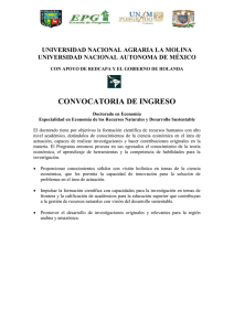 Doctorado en Economía - Universidad Nacional Agraria La Molina