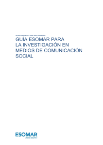 Guía ESOMAR Para La Investigación en Medios de Comunicación