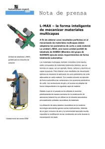 L-MAX – la forma inteligente de mecanizar materiales multicapas