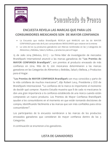 Boletín de prensa premios de Mayor Confianza 2014