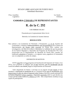 R. de la C. 252 CAMARA CÁMARA DE REPRESENTANTES Entirillado Electrónico