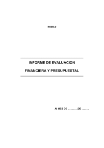 Modelo de Informe de Evaluación Financiera y