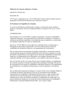 Decreto reglamentario 2784 de 2012