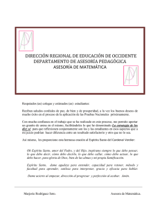 DIRECCIÓN REGIONAL DE EDUCACIÓN DE OCCIDENTE