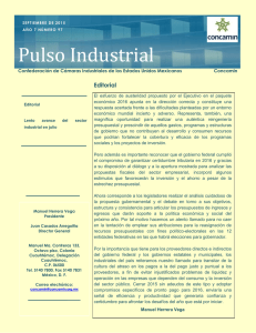 Pulso Industrial Editorial Confederación de Cámaras Industriales de los Estados Unidos Mexicanos