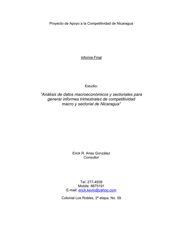 Análisis De Datos Macroeconómicos Y Sectoriales