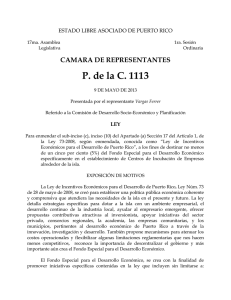 P. de la C. 1113 CAMARA DE REPRESENTANTES