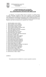 __________________________________ CONSEJO REGIONAL DE VALPARAÍSO ACTA DE LA 159ª SESIÓN EXTRAORDINARIA