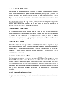 2. EL ACTIVO A LARGO PLAZO Un activo es un recurso económico