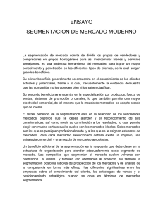ENSAYO SEGMENTACION DE MERCADO MODERNO