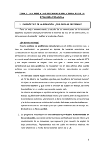 TEMA 2 : LA CRISIS Y LAS REFORMAS ESTRUCTURALES QUE